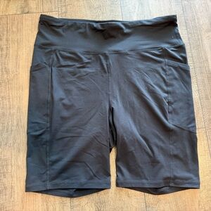LuLaRoe Rise Driven Grey Bike Shorts High-Waisted Stretch